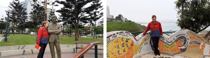 Orla de Miraflores em Lima no Peru