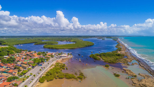 Estuário do Rio João de Tiba em Cabrália na Bahia