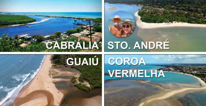 Santa Cruz de Cabrália, SAnto André, Praia de Guaiú e Coroa Vermelha na Bahia