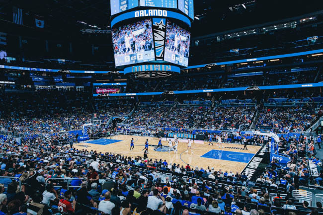 Orlando Magic Arena em jogo da NBA